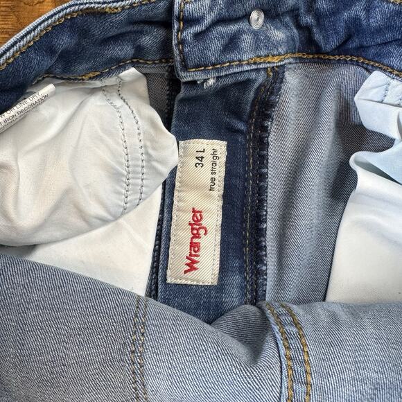 Wrangler Women's High Rise True Straight Jean Size 10x34L Med Wash MT1STRK - Picture 8 of 9